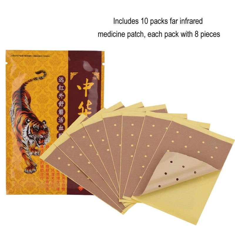 Pain Relief Patch, 80Pcs/10Pack Chinese Far Infrared Patch Pain Relief Patch for Back Pain, Shoulder Pain, Joint Pain, Muscle Pain, Herniated Disc - NewNest Australia