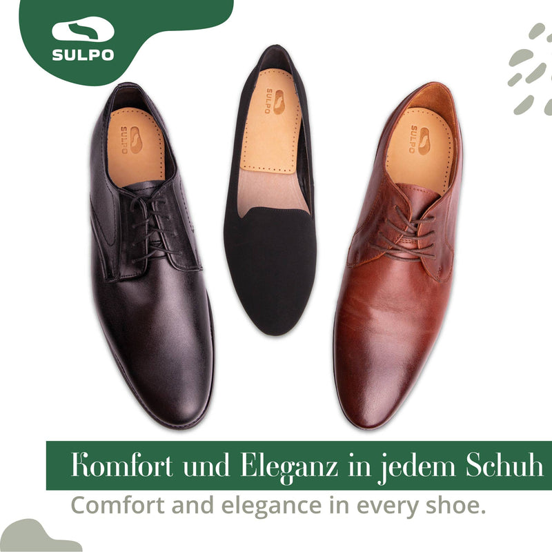 SULPO heel raising insoles - heel wedge for shoe elevation - high sole, boost sole - leather heel cushion - making insoles bigger - heel spur insoles - orthopedic wedge 5 mm L - 41-43 - NewNest Australia