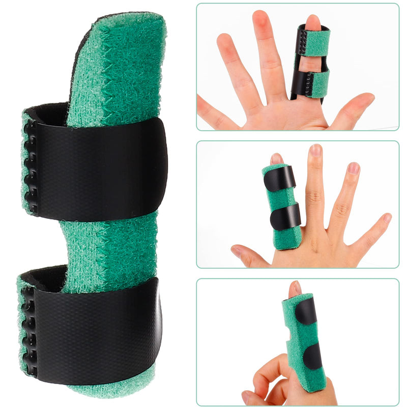 Altcompluser Pack Of 3 Finger Splint Middle Finger Orthosis Small Finger Index Finger Ring Finger Splint For Finger Bandage Finger Support For Arthritis Broken Tendinitis (Yellow/Green/Skin Tone) - NewNest Australia