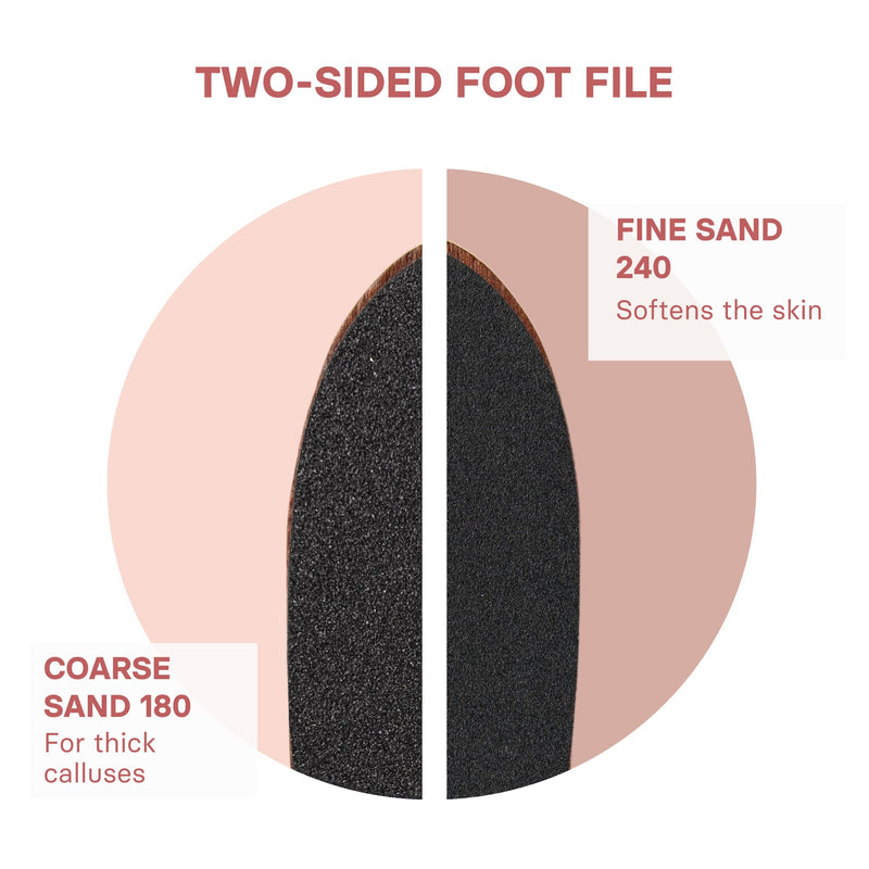 VALNEO Foot File for Hardened or Dry Skin - Coarse and Fine Callus File Made of Rosewood Wood - Wooden Paddle Callus Remover for Hand and Foot Rose Wood - NewNest Australia