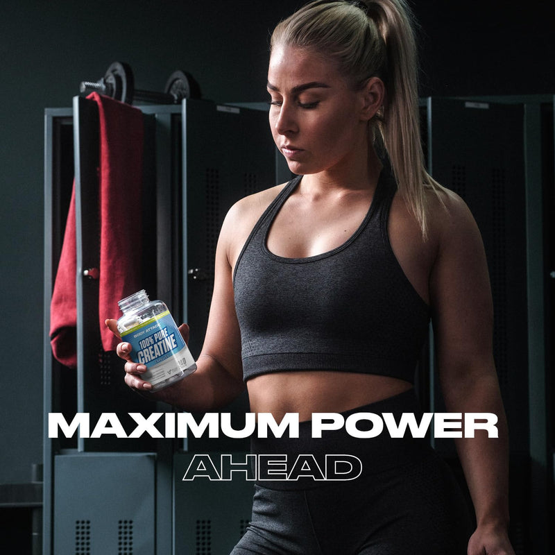 Body Attack 100% Pure Creatine - 600 capsules - Made in Germany - high-quality microfine creatine monohydrate - high-dose creatine capsules for practical use - before or after training 600 pieces (pack of 1) - NewNest Australia