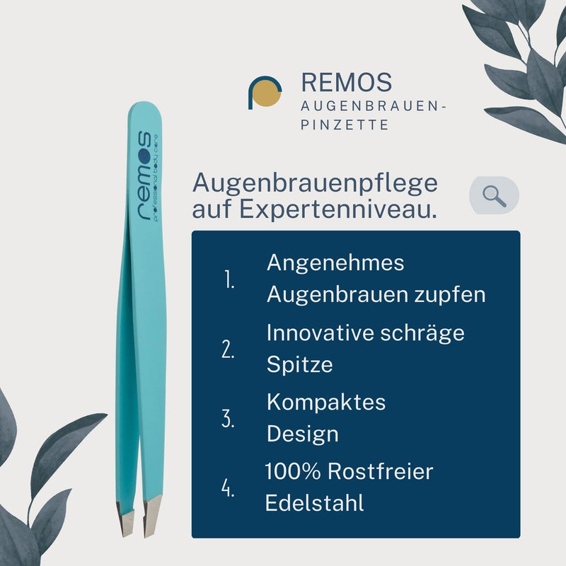 REMOS professional tweezers with extra fine tips for plucking eyebrows - turquoise - NewNest Australia
