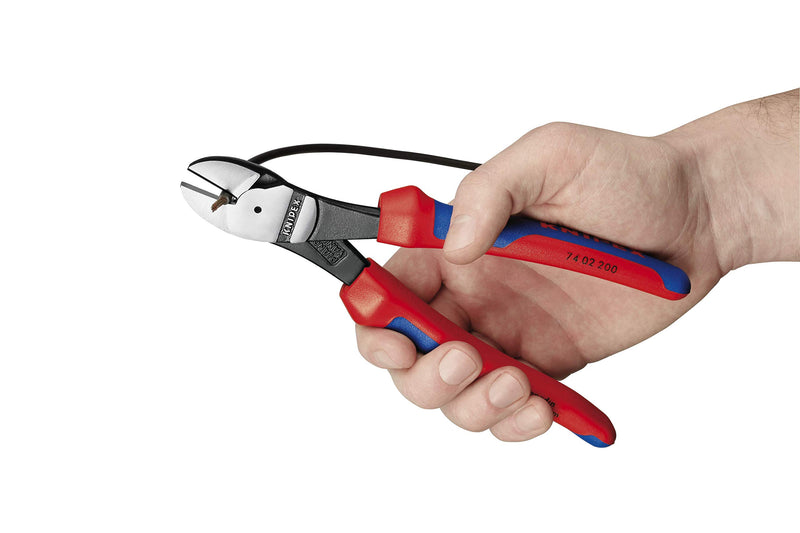 KNIPEX - KPX7402200 Tools - High Leverage Diagonal Cutters, Multi-Component (7402200) 8-Inch Comfort Grip - NewNest Australia