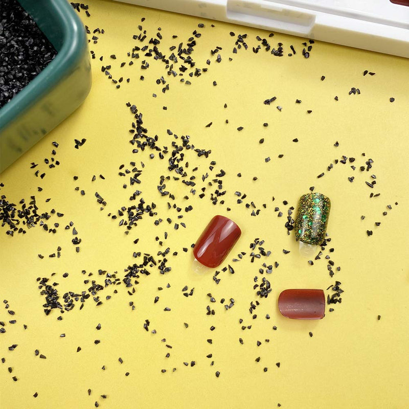 Jmassyang Crushed Glass Irregular Metallic Chips 100g Sprinkles Chunky Glitter for Nail Arts Craft Resin DIY Mobile Phone Case Vase Fillers Jewelry Making Home Decoration (Black, 0.5-2mm) Black - NewNest Australia