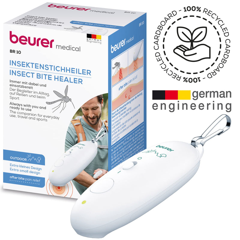 Beurer BR 10 insect bite healer, for treating insect stings and bites, sting healer for itching and swelling, extra small heat pen with carabiner hook - NewNest Australia