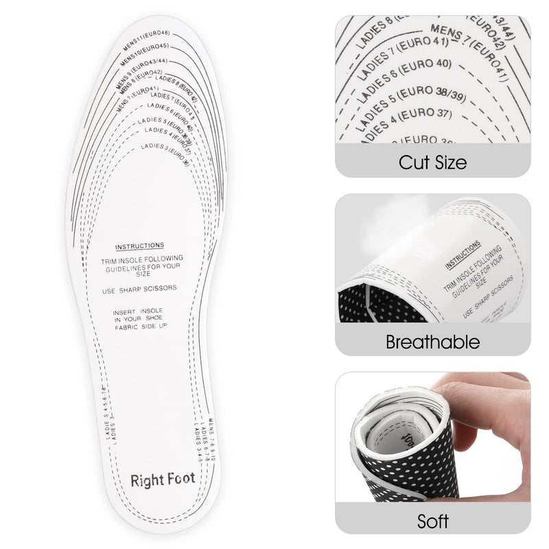 Sibba 2 Pairs Breathable Shoe Latex Insole, Memory Foam Inserts, Cut to Size Comfort Breathable Anti Odour Replacement Shoe Inserts for Sports Running Shoes, Walking Boots Men 41-46 Woman 36-42 - NewNest Australia