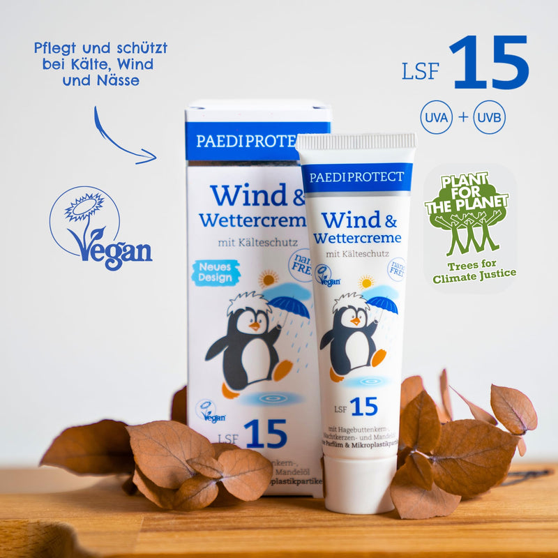 PAEDIPROTECT Wind & Weather Cream for Babies 30 ml, care lotion for children and adults with SPF 15, with rosehip to protect against cold, wind, moisture, wound protection cream to soothe irritated skin areas - NewNest Australia