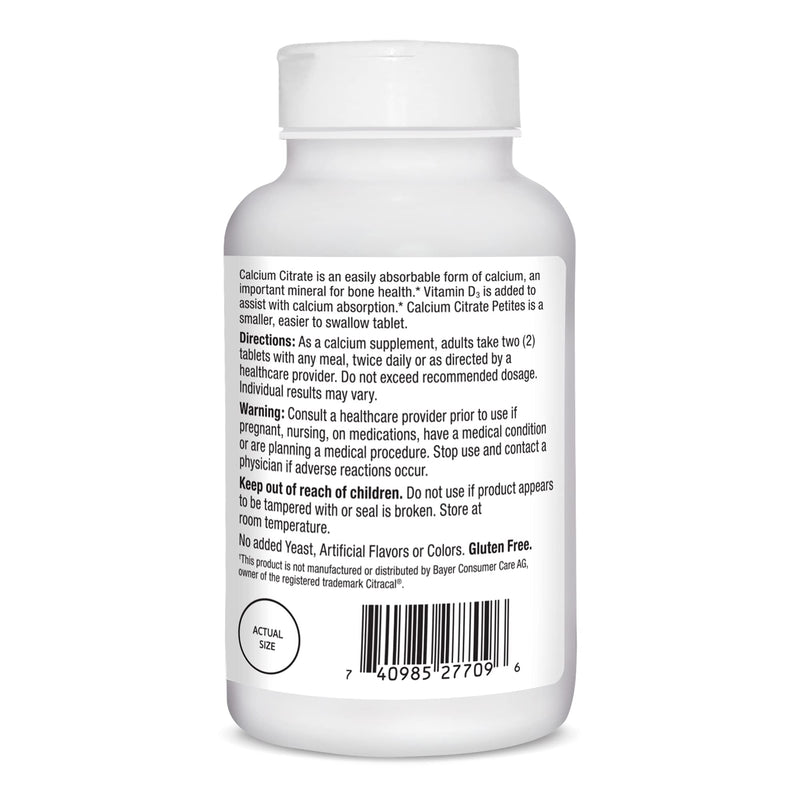 21st Century Calcium Citrate + D3 Petites Coated Tablets 200 ea - NewNest Australia