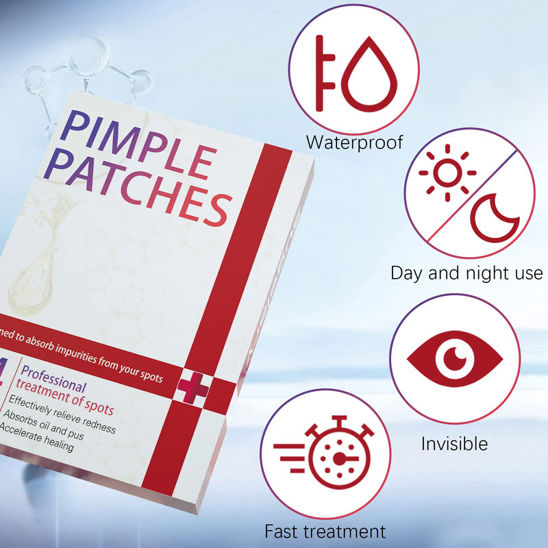Sugelary 252 Pcs Pimple Spot Patches, Day and Night Use 2 In 1 Natural Invisible Hydrocolloid Spot Mighty Patches Dots for Spot Absorbing Patches for Face, Red 252 Count (Pack of 1) - NewNest Australia