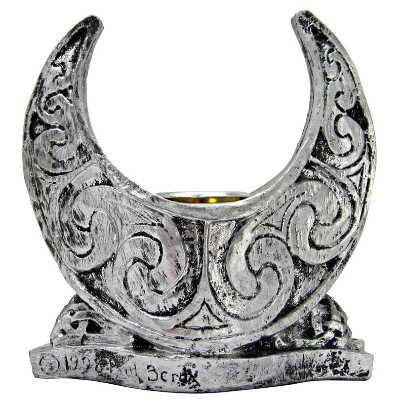 NewNest Australia - Dryad Design Moon Candle Holder Silver Finish 