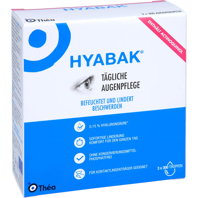 Hyabak eye drops, 3x10 ml - NewNest Australia