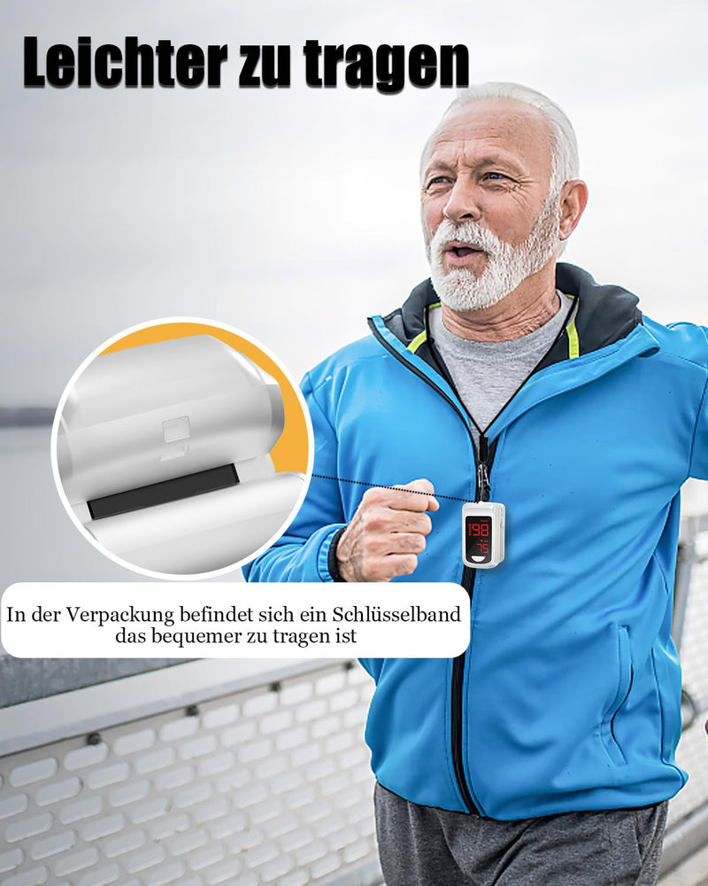 HOLFENRY Bluetooth Pulse Oximeter Finger Oximeter with APP, Oxygen Saturation Meter Finger, Blood Oxygen Meter Finger for Heart Rate, Free APP (Gray) Grey - NewNest Australia
