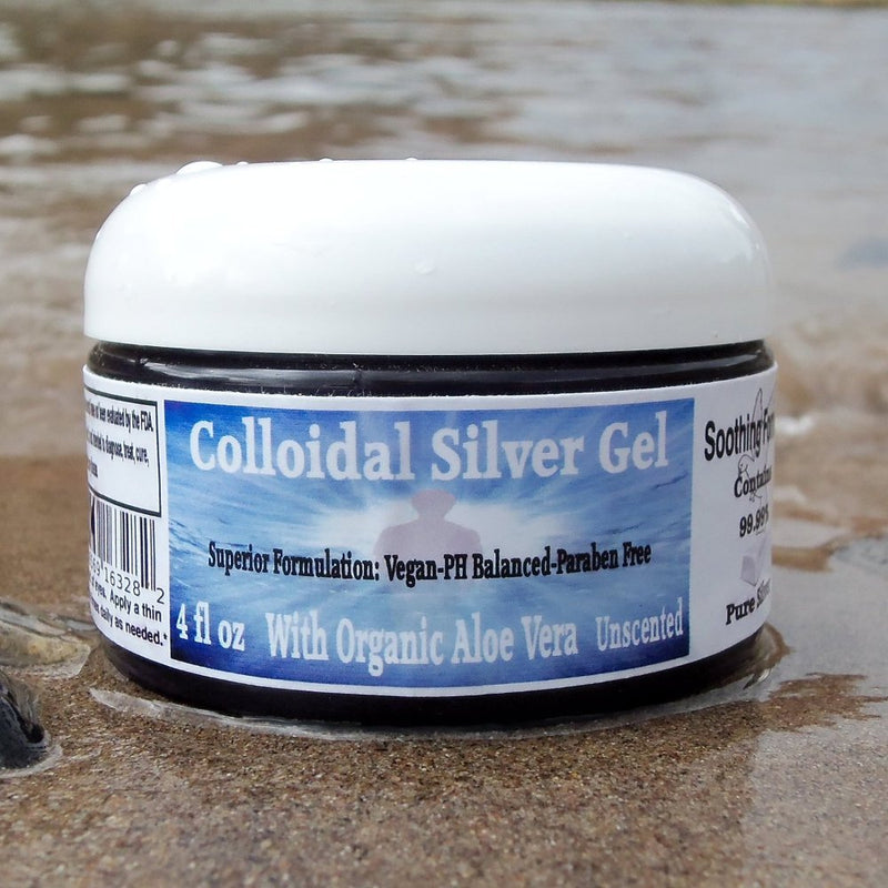 Superior Colloidal Silver Gel Big 4 oz. Jar Made with Organic Aloe Vera, 100 PPM 99.99 % Pure Silver, & Simple Safe Ingredients - NewNest Australia