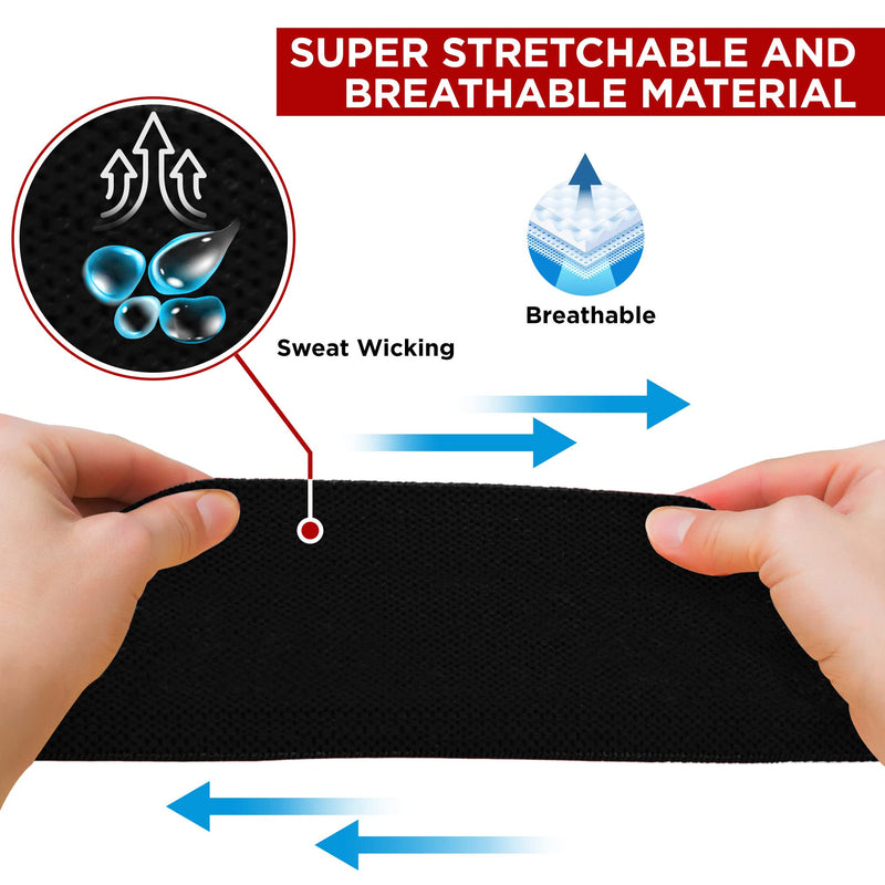 Rdx Knee Supports, Strength Training Fitness, Approved Ipl Uspa, 200 Cm Long Elastic Knee Wraps Pair With Velcro Fastening, Deadlifting, Bodybuilding, Weightlifting, Strength Sports, Powerlifting, Women Men - NewNest Australia