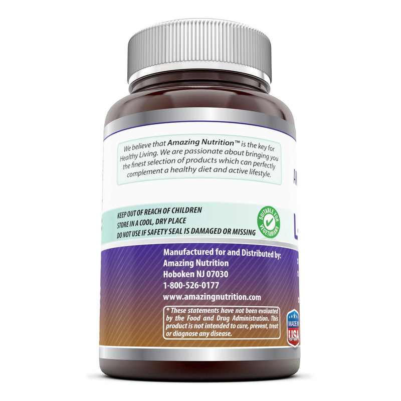 Amazing Nutrition L-Arginine 1000mg Supplement - Best Amino Acid Arginine HCL Supplements for Women & Man - Promotes Circulation and Supports Cardiovascular Health - Tablets (Non-GMO,Gluten Free) (120 Count) 120 Count (Pack of 1) - NewNest Australia