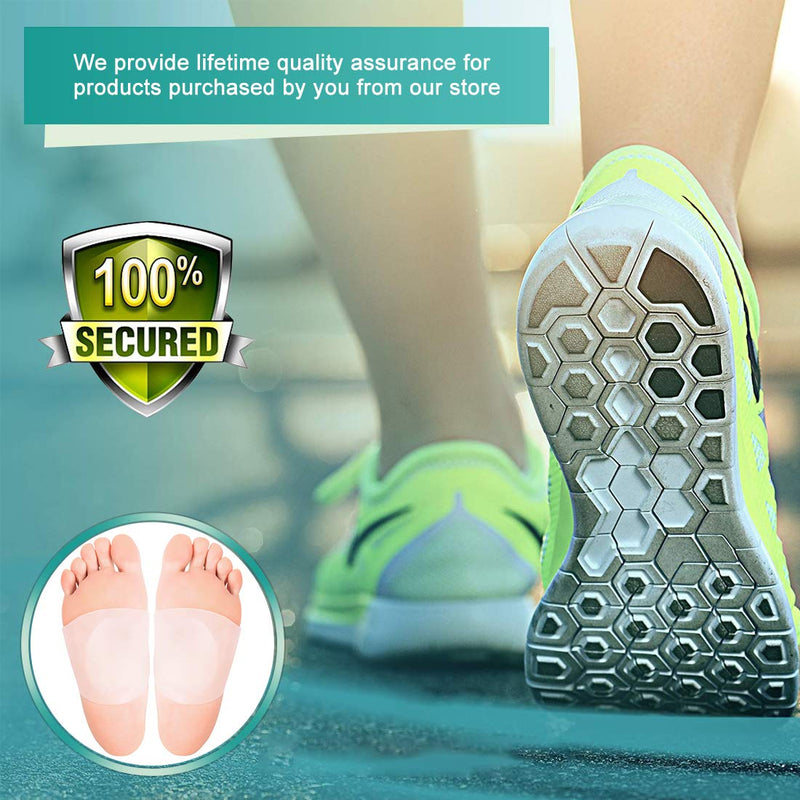 Arch Support Gel Pads for Plantar Fasciitis, Soft Silicone Arch Sleeves with Padded Cushions, Arch Support Inserts for Flat Feet, Fallen Arches, Reduce Foot or Heel Pain Relief ( 2 Pairs ) - NewNest Australia