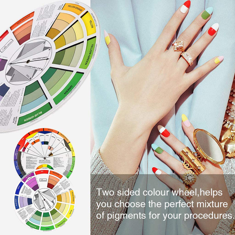 JimKing Creative Color Wheel, Paint Mixing Learning Guide Art Class Teaching Tool for Makeup Blending Board Chart Color Mixed Guide Mix Colours (9.25inch) 1*9.25in - NewNest Australia