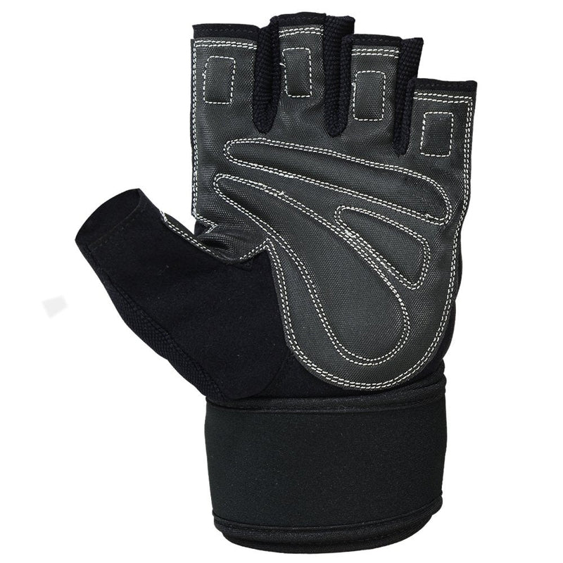 MRX Weight Lifting Pro Level Gloves with 18 Inches Long Wrist Strap Gym Workout Exercise & Fitness in Black/Leather XX-Large - NewNest Australia