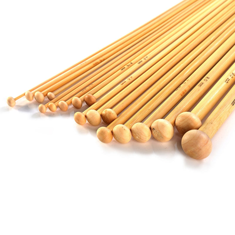 LIHAO 36 PCS Bamboo Knitting Needles Set (18 Sizes From 2.0mm to 10.0mm) - NewNest Australia
