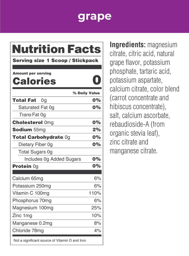 Ultima Replenisher Electrolyte Hydration Powder, Grape, 90 Serving Canister - Sugar Free, 0 Calories, 0 Carbs - Gluten-Free, Keto, Non-GMO with Magnesium, Potassium, Calcium - NewNest Australia