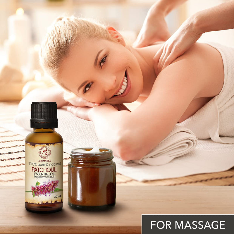 Patchouli Essential Oil 30 Ml - Pogostemon Cablin - Patchouli Oil - Skin & Hair - 100% Pure Patchouli Oil - Essential Oils For Beauty - Aromatherapy - Oil Burner - Diffuser - NewNest Australia