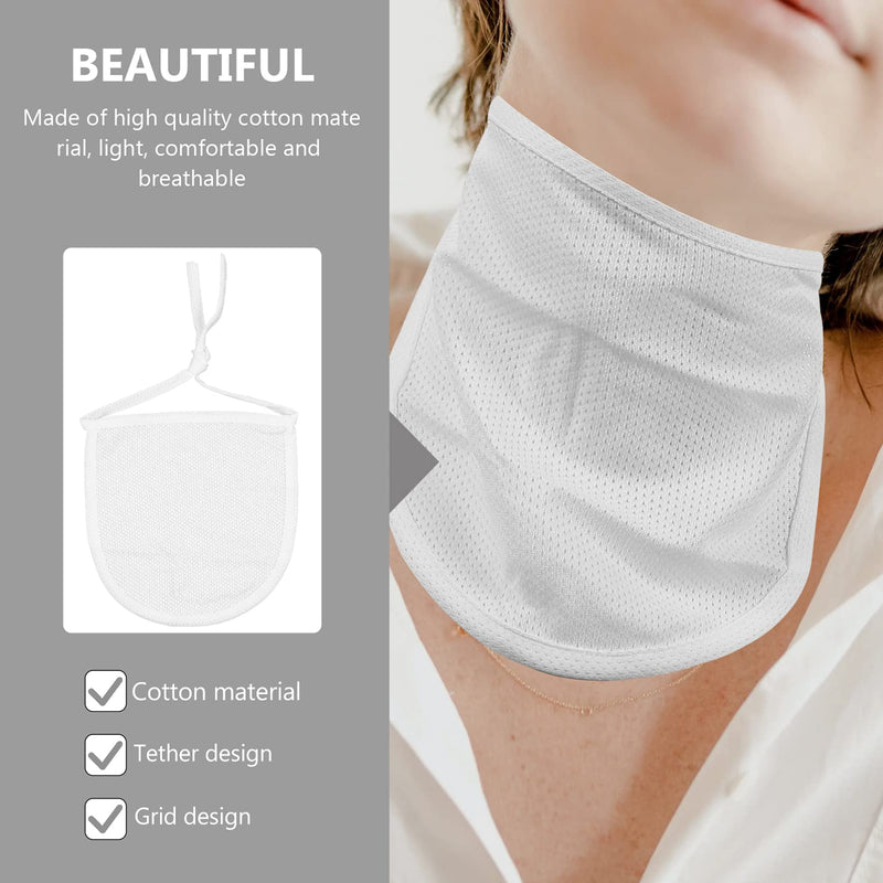 EXCEART 2pcs Neck Stoma Cover Neck Trach Shield Dust- Proof Breathable Neck Trach Cover Wound Dressing Protector Guard for Laryngectomy Home Travel (White) White 75X17.5cm - NewNest Australia