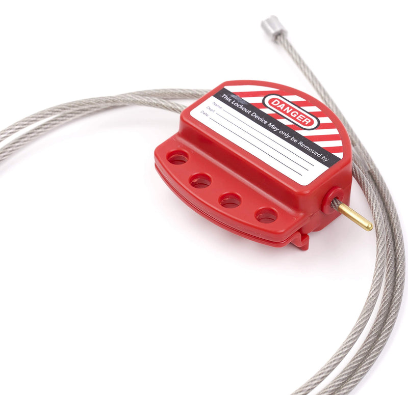 TRADESAFE Lockout Tagout Cable Lock, 6 feet, Adjustable Steel Cable Lock Out, Vinyl Coating, OSHA Compliant, Premium Grade - NewNest Australia