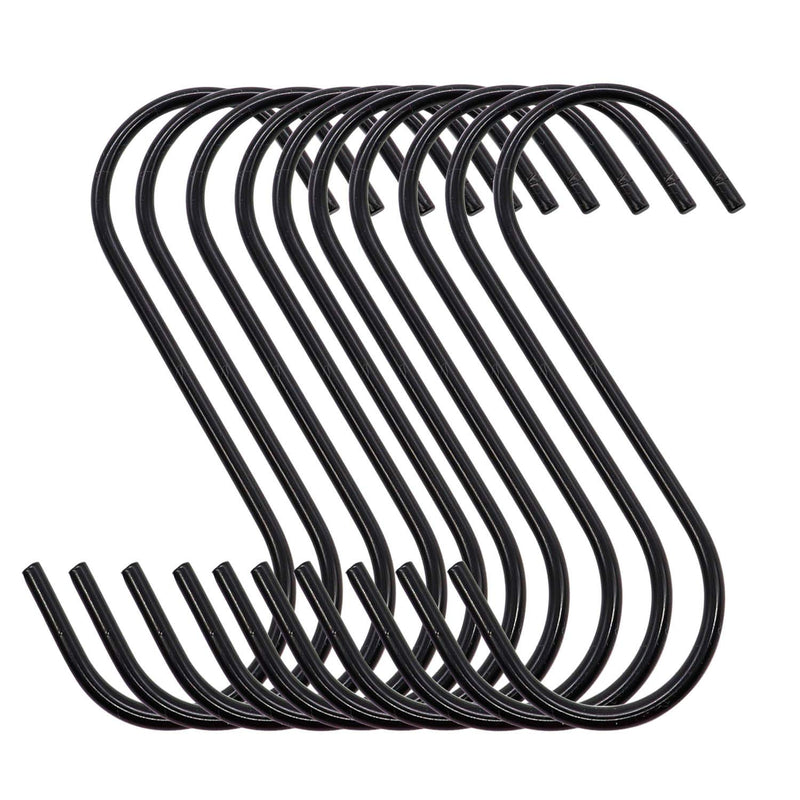 NewNest Australia - 30 Pack ESFUN Heavy Duty S Hooks Black Steel S Shaped Hooks for Hanging Pans Pots Plants Bags Towels Kitchen Hooks Hanger, Large 3.5 inch 