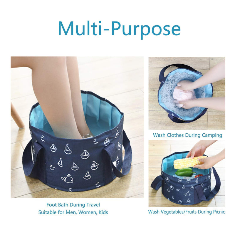 Collapsible Bucket for Soaking Feet, Portable Travel Foot Bath Tub, Foot Soaking Bath Basin Portable, Foot Spa Soaking Feet Home Pedicure Basin Outdoor Camping - NewNest Australia