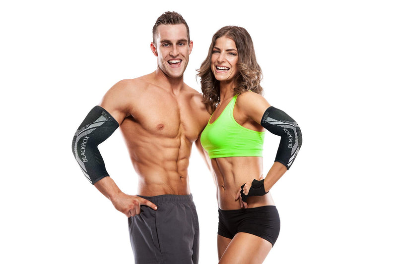 Blackrox Elbow Bandage Comparison Winner, Tennis Elbow Bodybulding With Compression For Men And Women, Elastic, For Fitness, Volleyball, Handball, Strength Sports, Right And Left - NewNest Australia