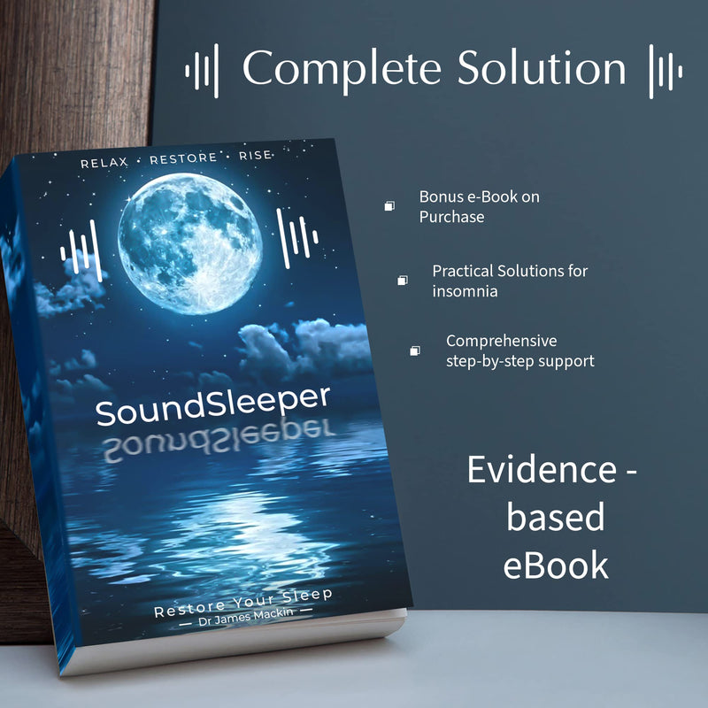 SoundSleeper White Noise Machine and Relaxation Aid with Voiced Relaxation Script, 33 Sounds, Digital Clock, Temperature & Humidity Monitors, and Nightlight. Portable, Rechargeable Sleep Aid. - NewNest Australia
