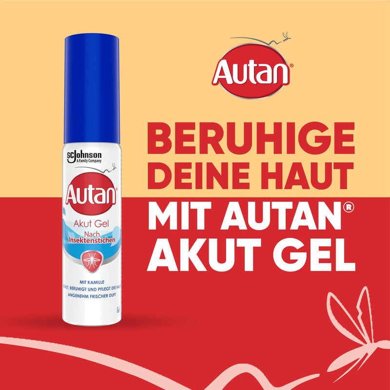 Autan Akut Gel for applying to the body and face after insect bites, with chamomile and aloe vera, 25 ml pack of 1 - NewNest Australia