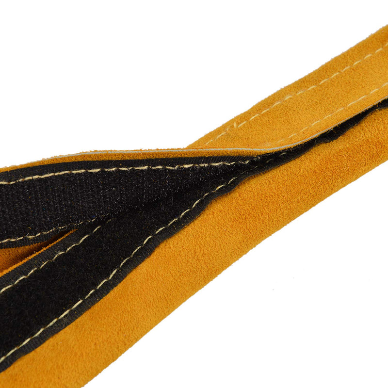 Holulo TIG Welding Torch Cable Cover Flame-Resistant Leather Kevlar Stitched,Yellow MIG/Plasma Cable Sleeves Tig Cover,137'' - NewNest Australia