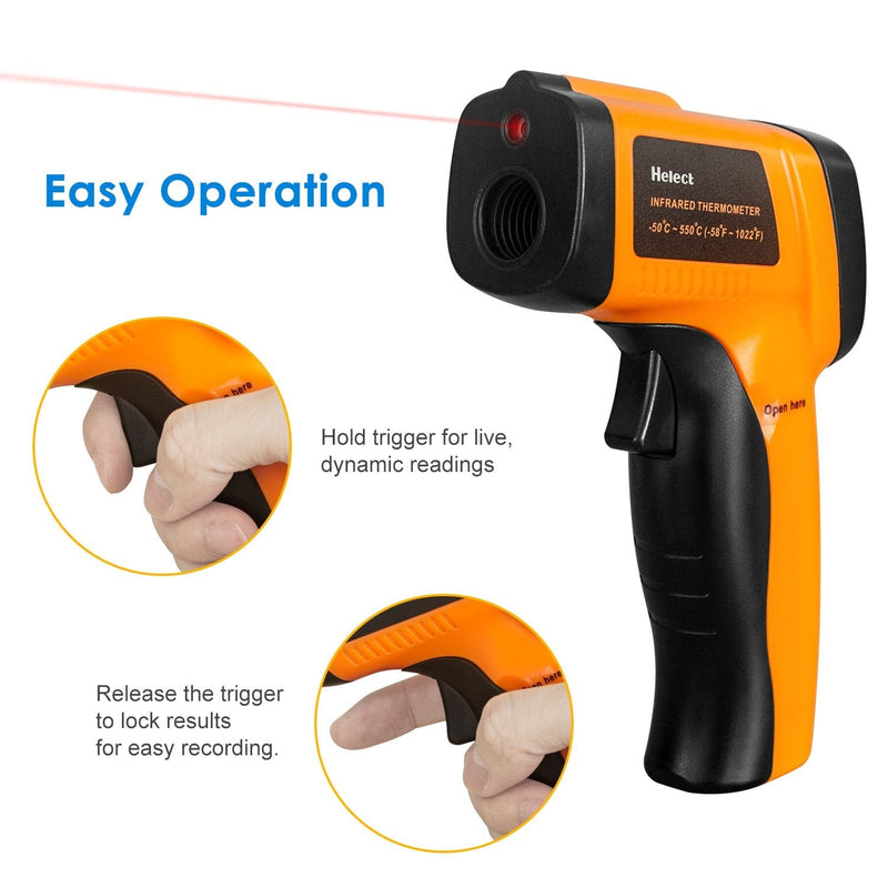 Helect (NOT for Human) Infrared Thermometer, Non-Contact Digital Laser Temperature Gun -58°F to 1022°F (-50°C to 550°C) with LCD Display - NewNest Australia