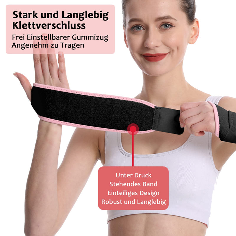 Yeloumiss Wrist Bandages 1 Pair Adjustable Wrist Support Carpal Tunnel Bandage For Sports Protection Arthritis Tendinitis Pain Relief, One Size Fits Left Or Right Hand (Rose Red) - NewNest Australia