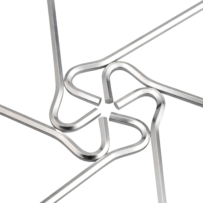 Tent Pegs - Aluminium Tent Stakes Pegs with Hook - 7’’ Hexagon Rod Stakes Nail Spike Garden Stakes Camping Pegs for Pitching Camping Tent, Canopies Silver - NewNest Australia