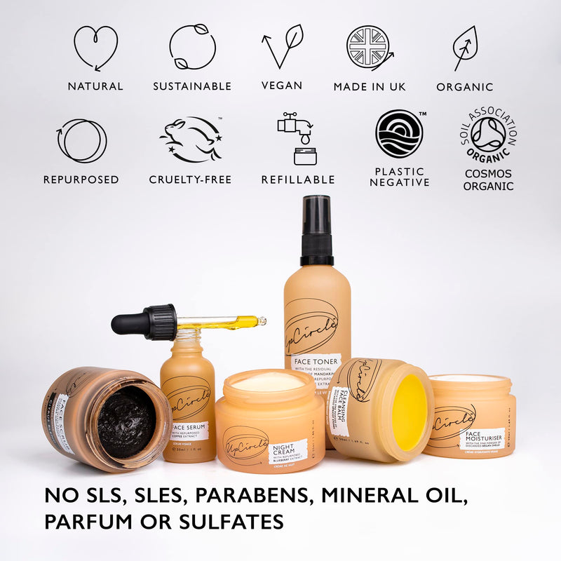 UpCircle Exfoliating Coffee Body Scrub with Lemongrass 220ml - Sea Salt, Lime + Coconut Oil - Targets Cellulite + Stretch Marks - Natural, Vegan Exfoliator For Soft, Smooth Skin - NewNest Australia