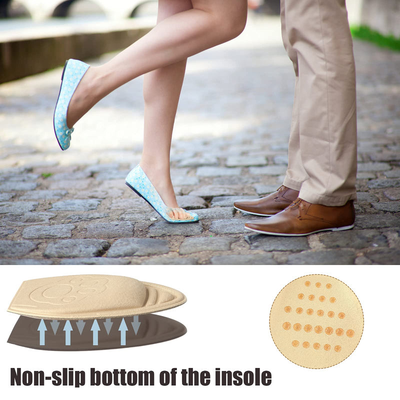 Yolev 2Pairs High Heel Memory Foam Ball of Foot Support Cushions Metatarsal Forefoot Pads Pain Relief Insoles for Women's Heels Non-Slip Shoe Inserts to Make Too Big Shoes Fit Tighter - NewNest Australia