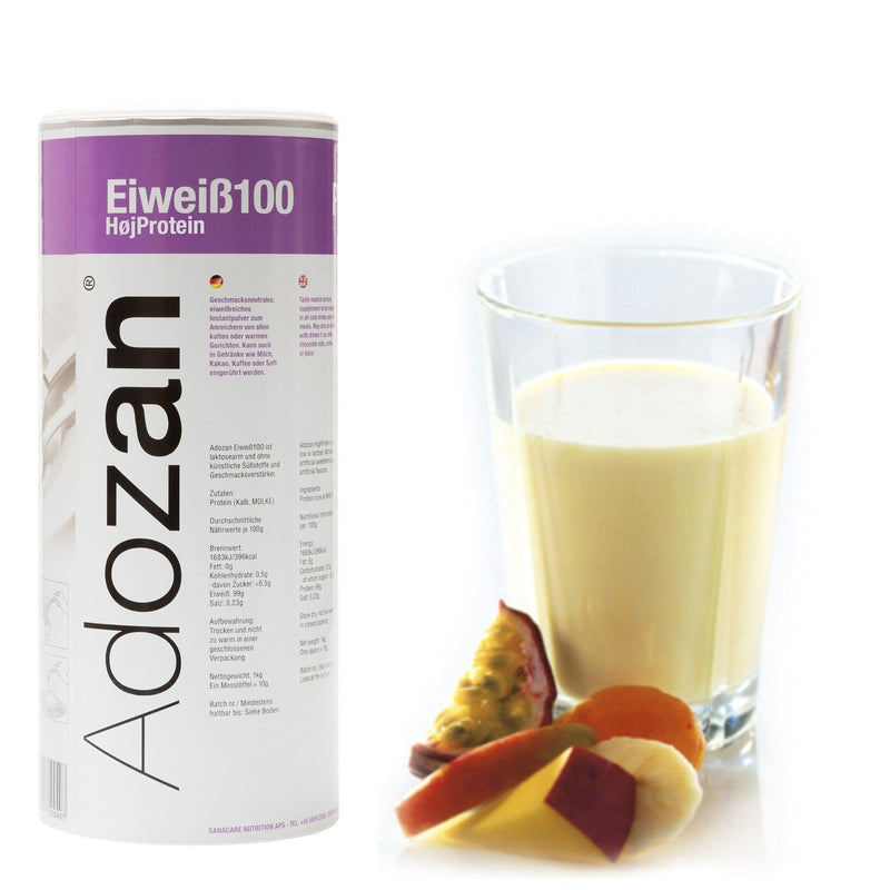Adozan Protein100: Protein Powder | neutral in taste | 99% protein protein powder | for all food and drinks | Ideal for BAKING and protein shakes | Premium quality from Denmark | 1000g neutral 1kg (pack of 1) - NewNest Australia