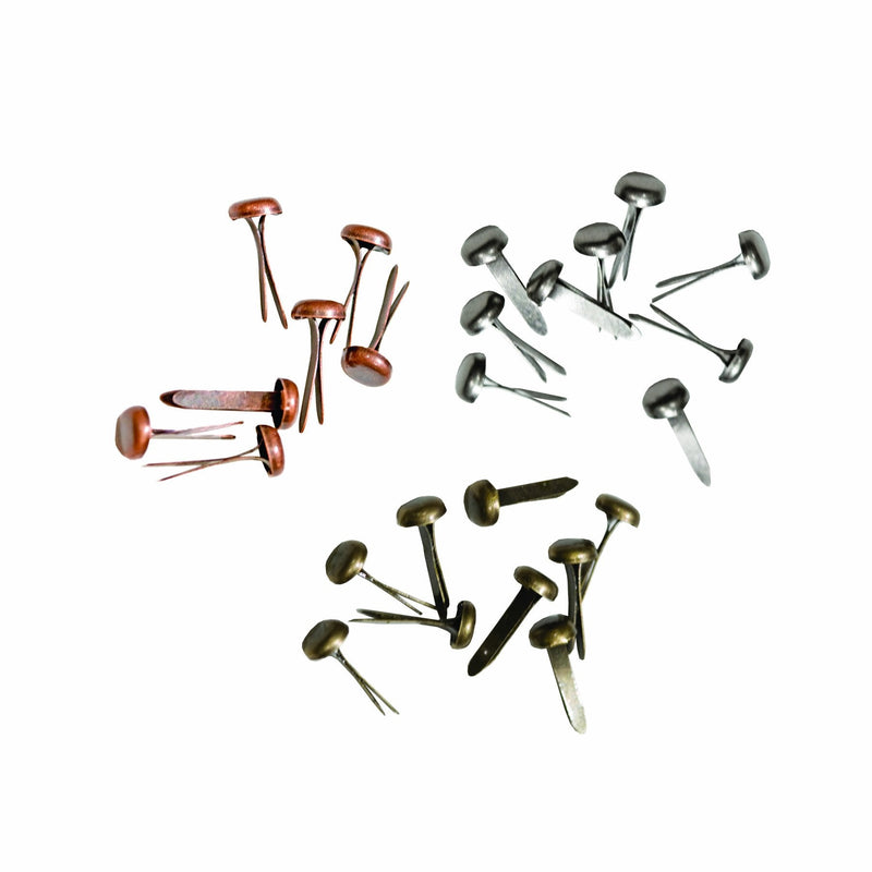 Metal Long Fasteners by Tim Holtz Idea-ology, 99 per Pack, 7/16 Inches, Antique Finishes, TH92703 - NewNest Australia