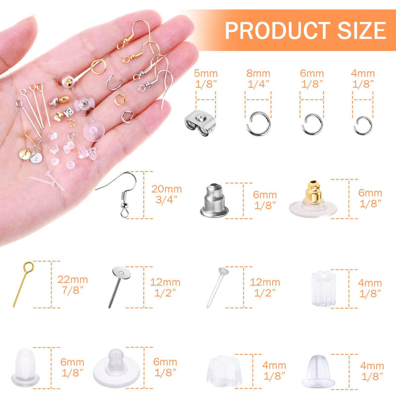 Earring Making Kit, Anezus 2320Pcs Earring Making Supplies Kit with Earring Hooks Findings, Earring Backs Posts, Jump Rings for Jewelry Making Supplies - NewNest Australia