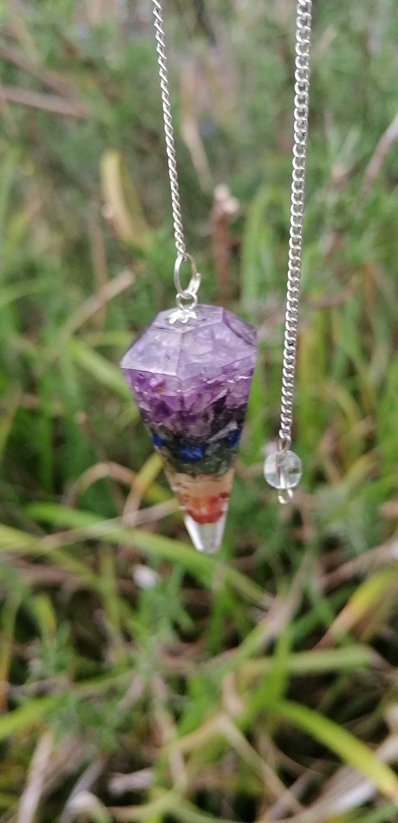 Dowsing Pendulum Healing Crystals Orgonite Crystal Point Scrying Dowser 100% Genuine Gemstone Crystal Pendulum Handcrafted Healing Crystal Gifts,Witchcraft Supplies (7 Chakra Orgone) 7 Chakra Orgone - NewNest Australia