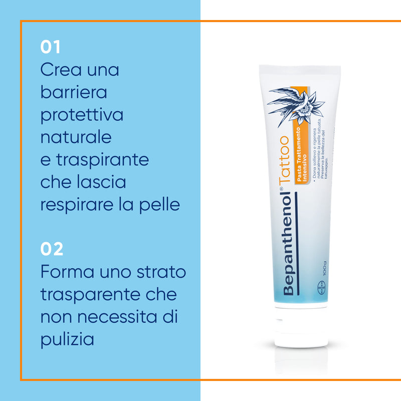 Bepanthenol Tattoo Pasta Trattamento Intensivo Tatuaggio con Pantenolo, 100g - NewNest Australia