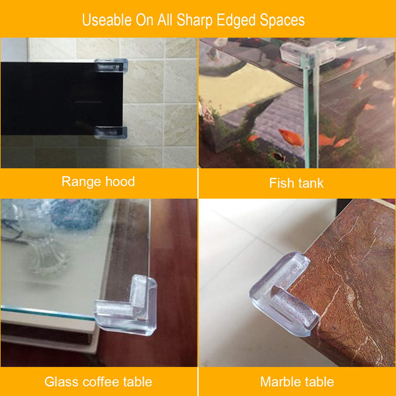 Clear Corner Guards(12 Pack),Table Corner Protectors,Clear Edge Bumpers,High Resistant Adhesive Gel,Corner Protector for Baby,Kids,Furniture,Cabinet,Glass,Coffee Table,ect. - NewNest Australia