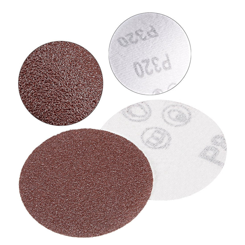uxcell 100Pcs 2 Inch Hook and Loop Sanding Disc 80 Grits Flocking Sandpaper for Random Orbit Sander Brown - NewNest Australia