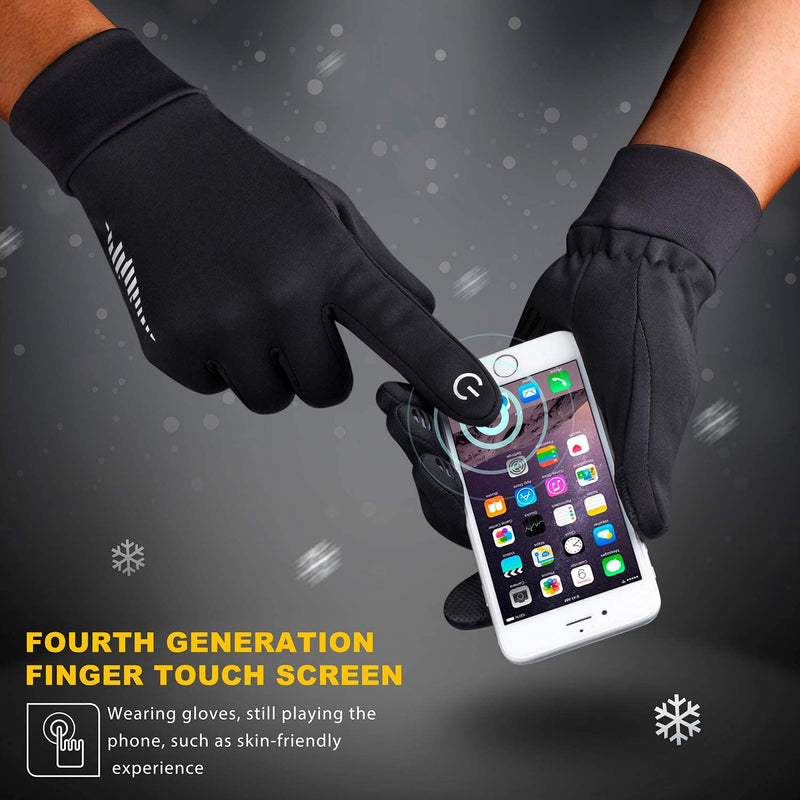 SIMARI Winter Gloves Men Women Touch Screen Glove Cold Weather Warm Gloves Freezer Work Gloves Suit for Running Driving Cycling Working Hiking 102 Black Large - NewNest Australia