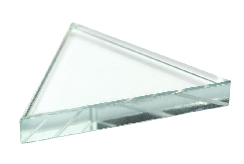 Triangular Equilateral Refraction Prism, 3" (75mm) Sides, 0.35" (9mm) Thick - High Quality Flint Glass - Excellent for Physics Experiments & Photography - Eisco Labs - NewNest Australia