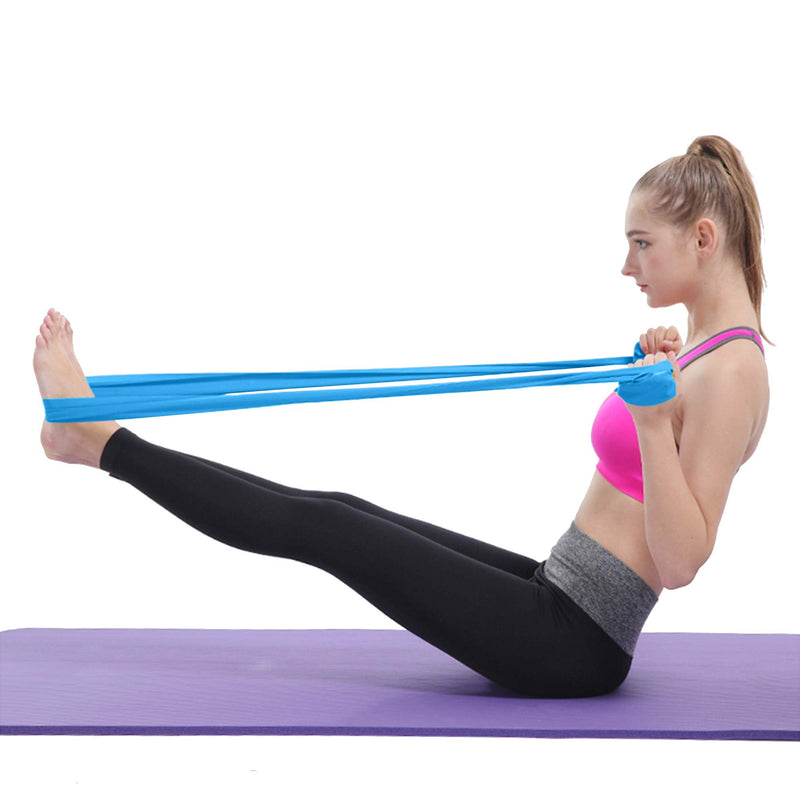 Hoocan Resistance Bands Elastic Exercise Bands Set for Recovery, Physical Therapy, Yoga, Pilates, Rehab,Fitness,Strength Training Orange Green Blue - NewNest Australia