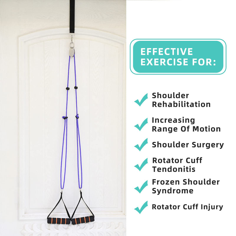 Fanwer Shoulder Pulley - Multi-Use Pulleys for Shoulder Rehab Over Door - Arm Rehabilitation Assisting Exercise Equipment for Rotator Cuff Recovery, Improve Flexibility Stretching, Range of Motion - NewNest Australia