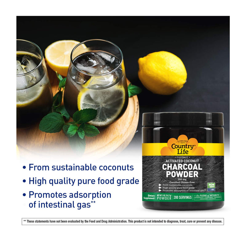 Activated Charcoal Country Life 5 oz Powder - NewNest Australia